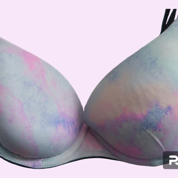 PINK Victoria's Secret wear everywhere tie dye bra in blue, pink and black 32B - Picture 4 of 6